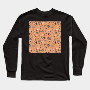 Paris Delights on Copper Background by MarcyBrennanArt Long Sleeve T-Shirt